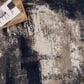 Central Oriental Tulsa Brunsville 7"10" x 9"10" White Sand and Blue Navy Area Rug, , large