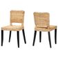 Baxton Studio Dermot Side Chair in Dark Brown and Natural Brown (Set of 2), , large