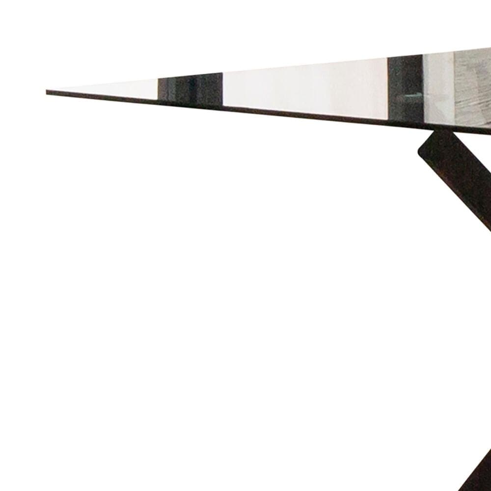 Sunset Furniture Lena Dining Table in Clear and Matte Black, , large