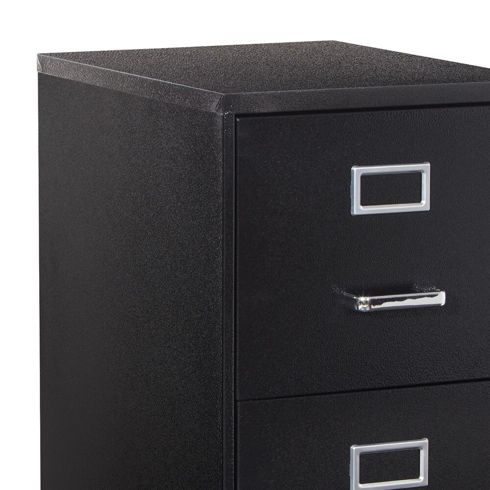 Valor Living 2-Drawer Locking Metal File Cabinet in Black, , large