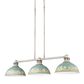 Golden Lighting Kinsley 3-Light Linear Pendant with Antique Teal Shade in Aged Galvanized Steel, , large