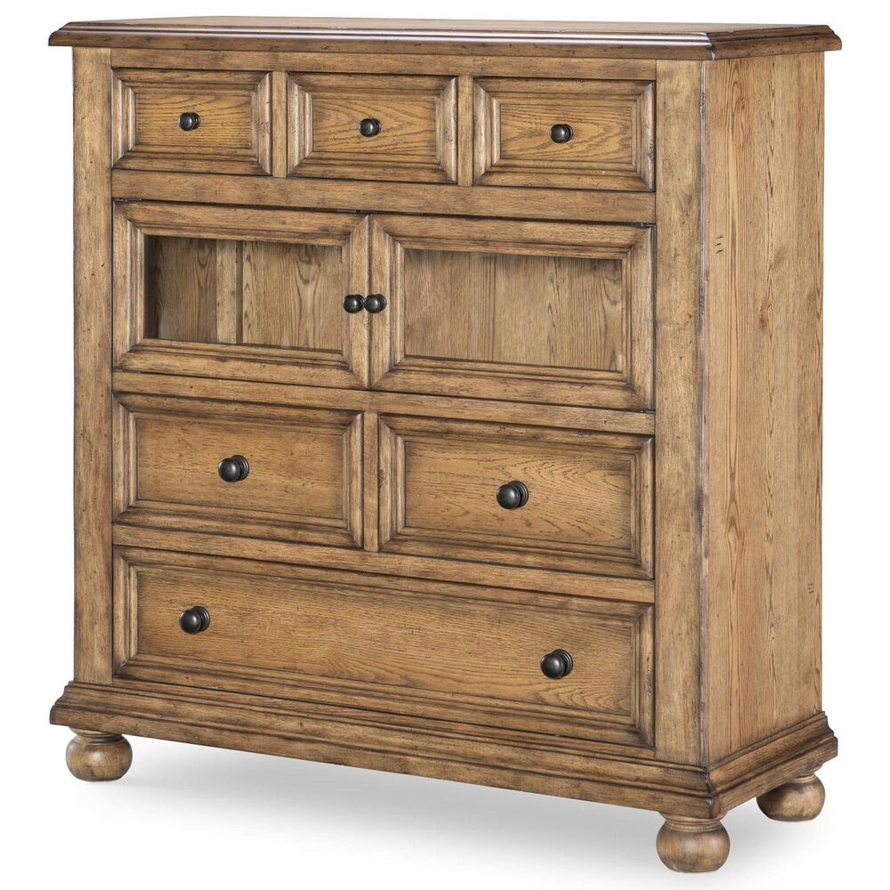 Country Living Vintage Market Glass Door 6-Drawer Chest in Barnwood Oak, , large