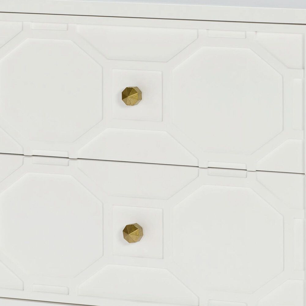Legacy Classic Chelsea 2 Drawer Night Stand in White and Gold, , large