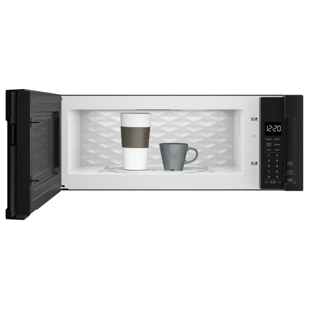 Whirlpool 1.1 Cu. Ft. 1000 watt Low Profile Microwave Hood Combination in Black, , large