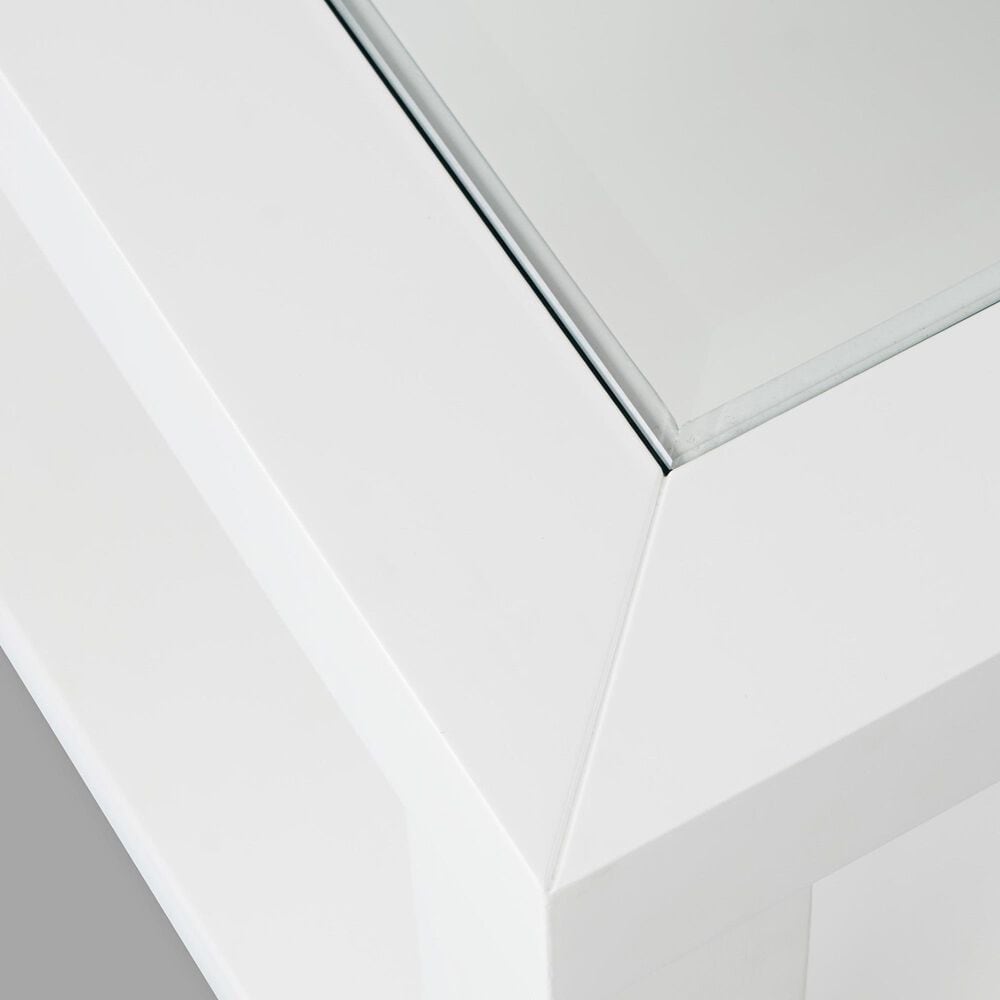 Waltham Urban Icon Rectangular Cocktail Table in Polished White, , large