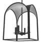 Hunter Dukestown 15" 4-Light Lantern Pendant in Natural Iron and Gold Leaf, , large
