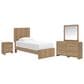Ashley Gramburg 4 Piece Twin Panel Bedroom Set in Warm Brown, , large