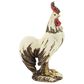 Maple and Jade 15" Farmhouse Rooster Garden Sculpture in Distressed White, Red, Yellow and Brown, , large