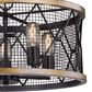 Vaxcel Bremerton 5-Light Chandelier in Black and Burnished Teak, , large