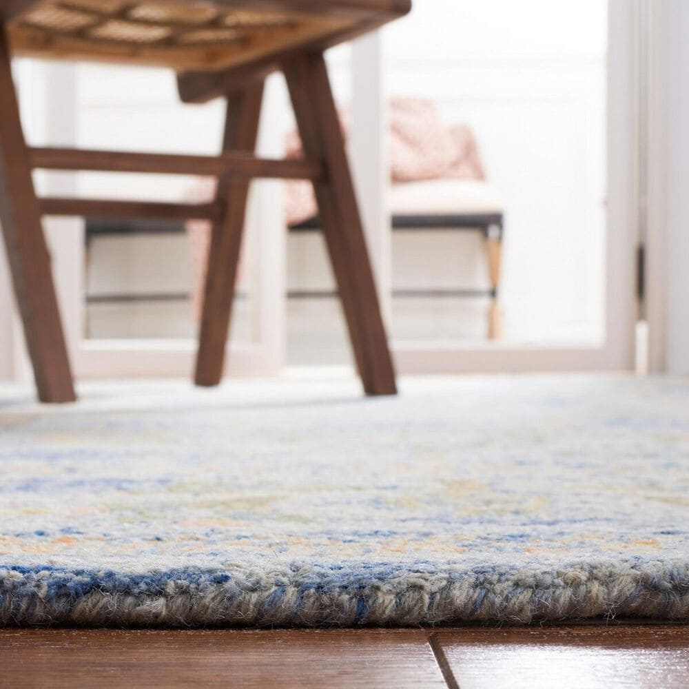 Safavieh Micro-Loop Oriental 2&#39;3&quot; x 7&#39; Blue and Green Runner, , large