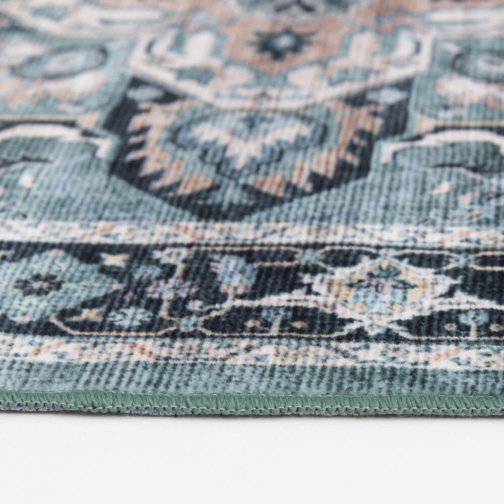 Central Oriental Rugease Velveteen Chantal Green and Ivory 7&#39;6&quot; x 9&#39;6&quot; Area Rug, , large