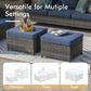 HOMLUX 8-Piece Outdoor Patio Furniture in Denim Blue, , large