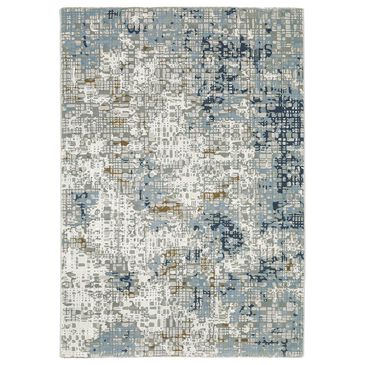 Oriental Weavers Easton Bold Abstract 2"3" x 7"6" Blue Runner, , large