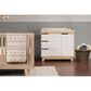 Babyletto Hudson 3 Drawer Changer Dresser in Washed Natural and White, , large