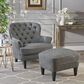 Noble House Tafton Club Chair with Ottoman in Gray, , large
