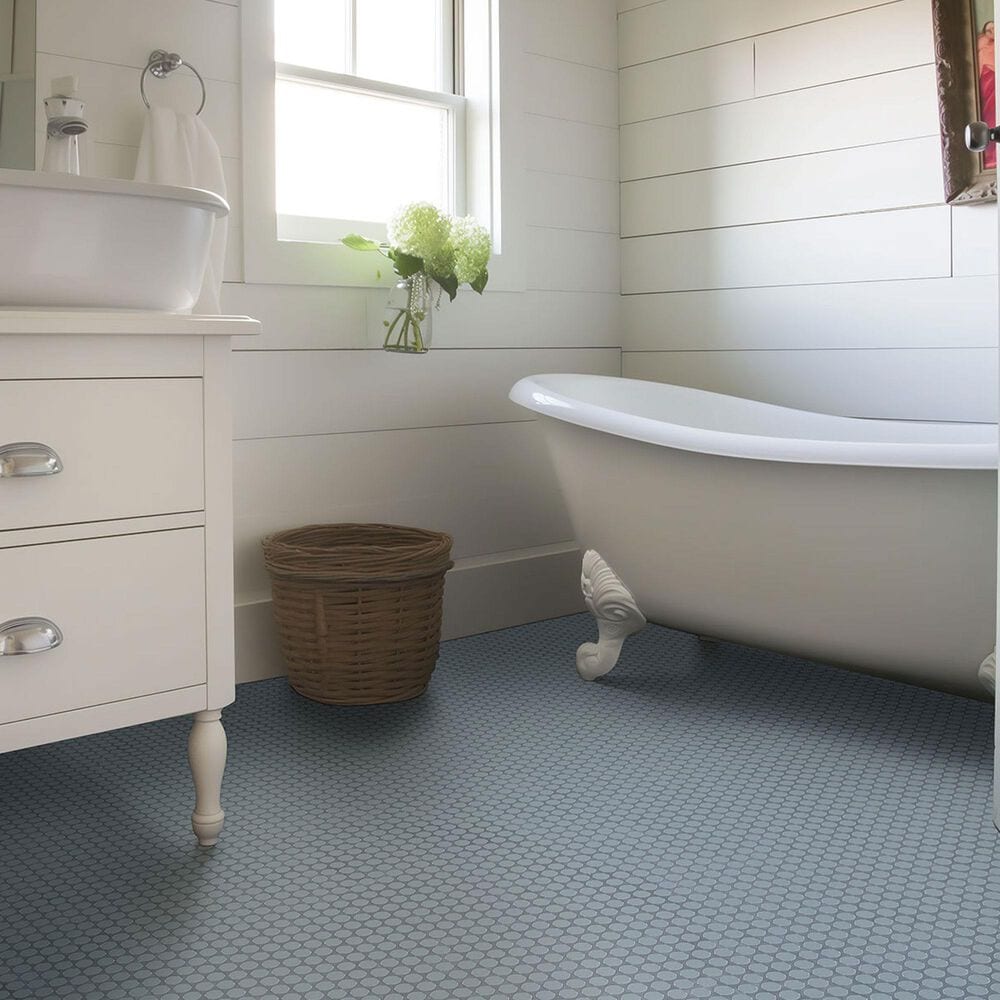 MS International Cielo Azul 2" Penny Round on 12" x 12" Porcelain Mosaic Sheet, , large