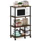 HOMLUX Turn-N-Tube 4-Tier Kitchen Storage Cart in Columbia Walnut and Black, , large