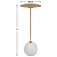 Uttermost Gimlet Drink Table in White and Brass, , large