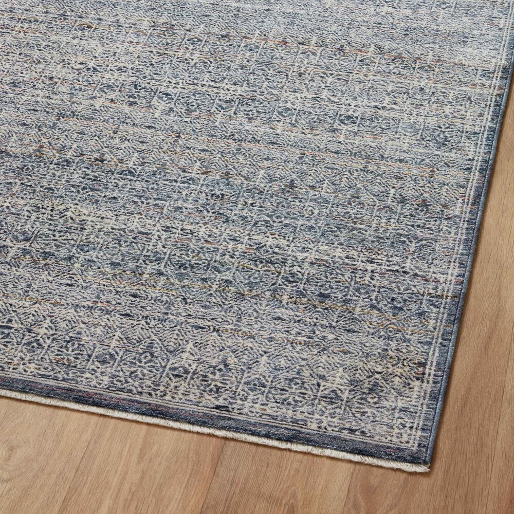 Amber Lewis x Loloi Zuma 2&#39;3&quot; x 3&#39;10&quot; Denim and Ivory Area Rug, , large