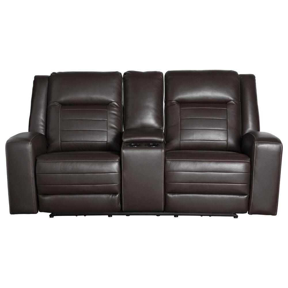 Interlochen Power Reclining Loveseat with Adjustable Headrest in Deltona Cedar, , large