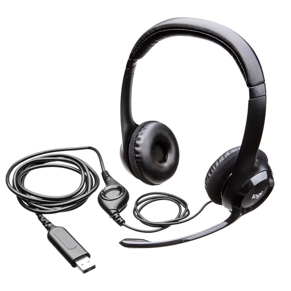 Logitech H390 USB Computer Headset with Noise Cancelling Mic in