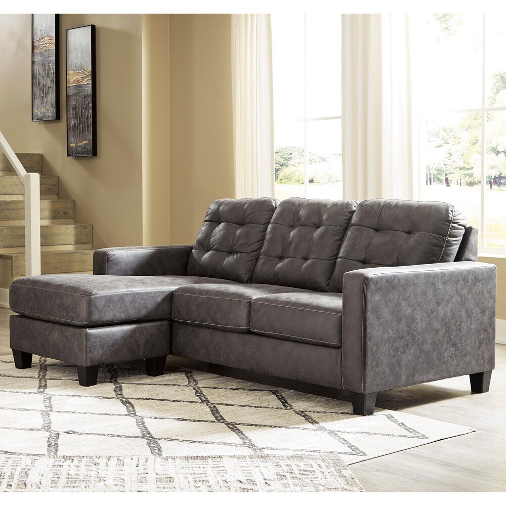Signature Design by Ashley Venaldi Left Facing Sofa Chaise in Gray, , large