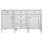 James Martin Vanities Brittany 60" Double Bathroom Vanity in Bright White with 3 cm Eternal Marfil Quartz Top, , large