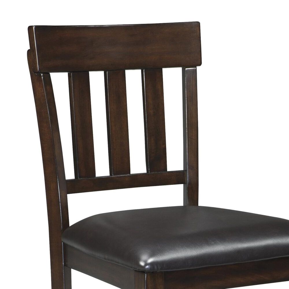 Ashley Haddigan Faux Leather Counter Stool in Dark Brown, , large