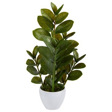 Nearly Natural Inc 22" Zamioculcas Artificial Plant in Green, , large