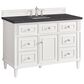 James Martin Vanities Lorelai 48" Single Vanity in Bright White with 3 cm Charcoal Soapstone Quartz Top, , large