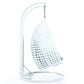 Leisuremod 2-Seat Hanging Egg Swing Chair with Light Grey Cushion in White, , large
