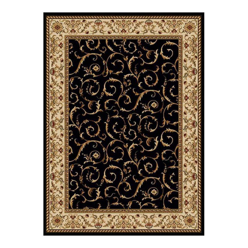 Radici USA Bergamo 1599 7'9" x 11' Black Area Rug, , large