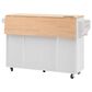 HOMLUX 56" Kitchen Island with Drop Leaf in White, , large
