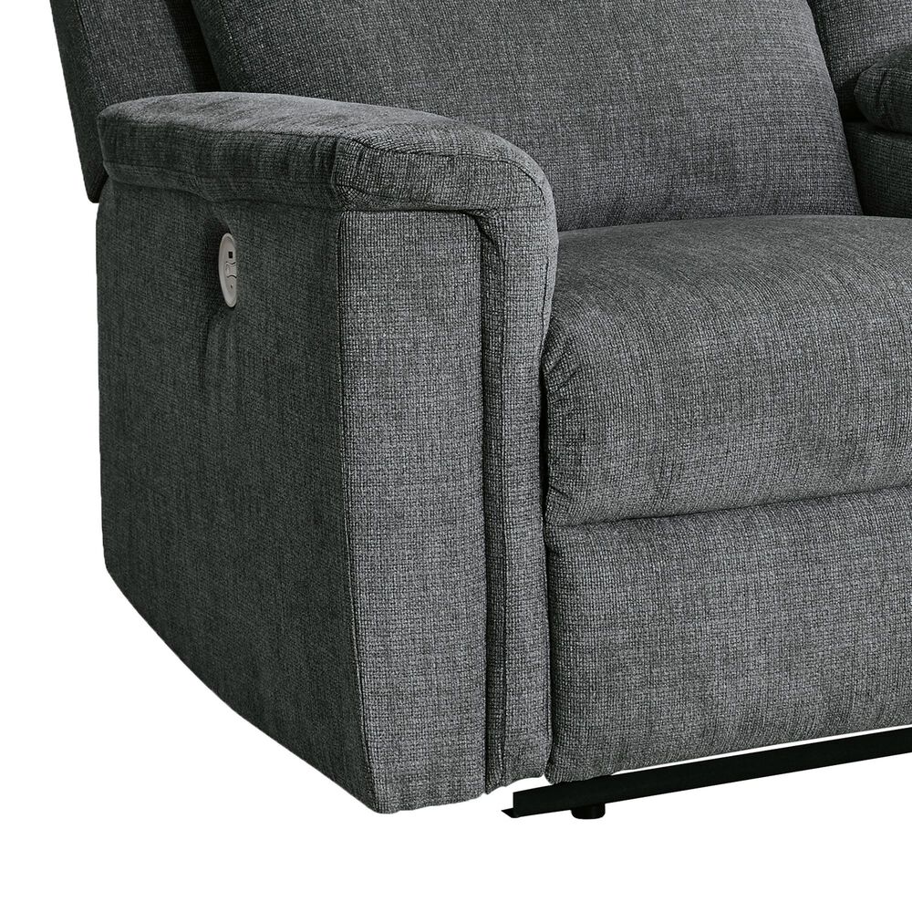 Ashley Barnsana Power Reclining Loveseat in Gravel, , large