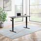 OSP Home Primo 60" Electric Sit Stand Desk in Black and Light Gray, , large