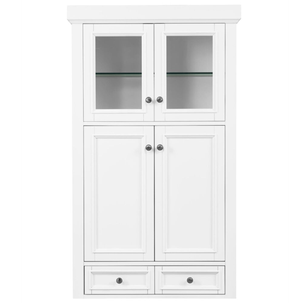 James Martin De Soto 30" Double Tower Hutch in Bright White, , large