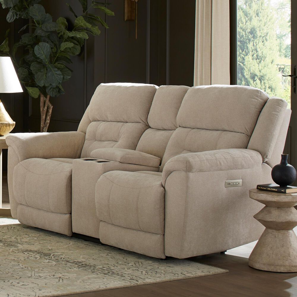 HomeStretch Knockout Power Loveseat in Parkway Stone, , large