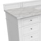 James Martin Vanities Brittany 60" Single Bathroom Vanity in Bright White with 3 cm Eternal Jasmine Pearl Silestone Top, Rectangular Sink and FreePower Wireless Charger, , large