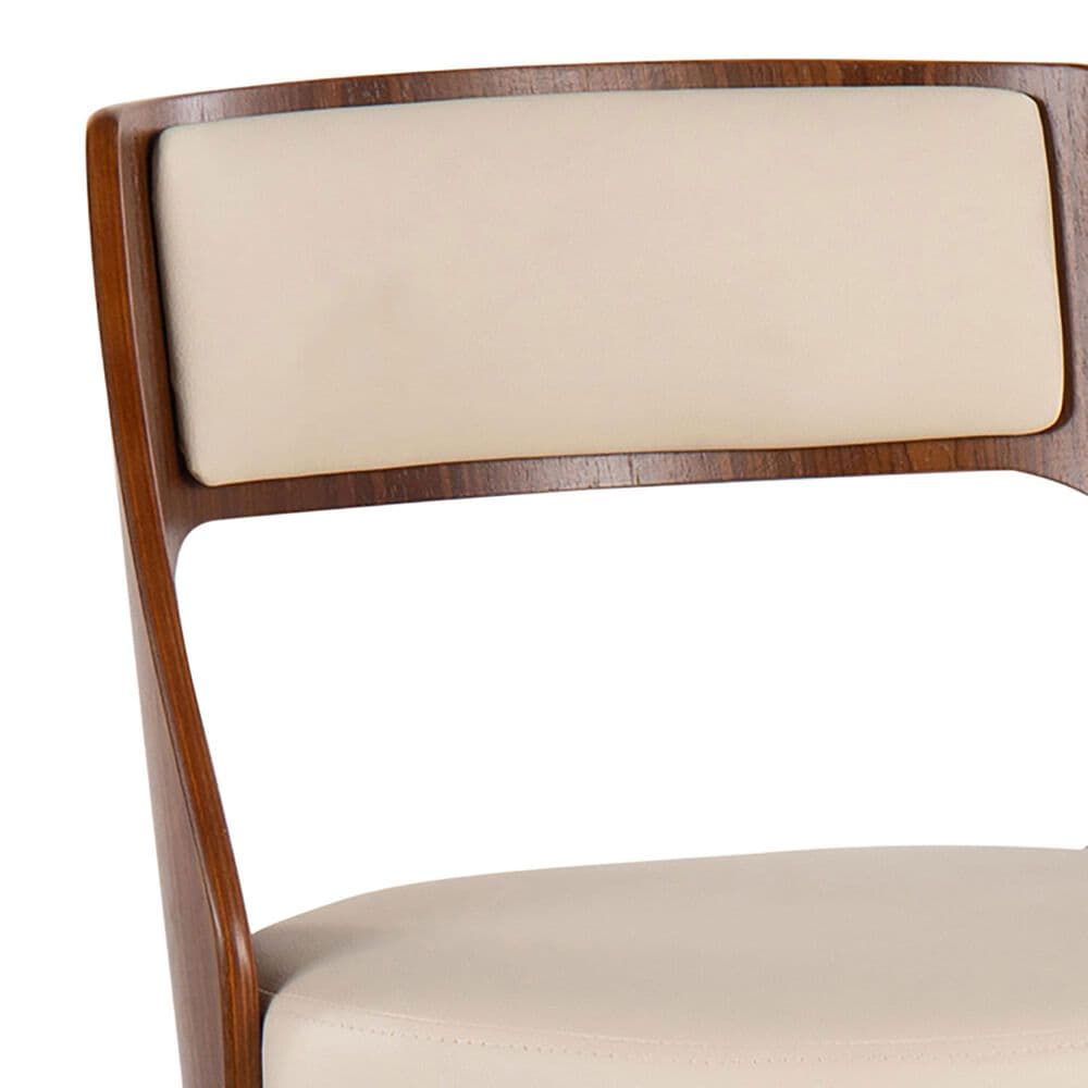 Lumisource Cecina Swivel Barstool with Cream Cushion in Walnut and Chrome &#40;Set of 2&#41;, , large