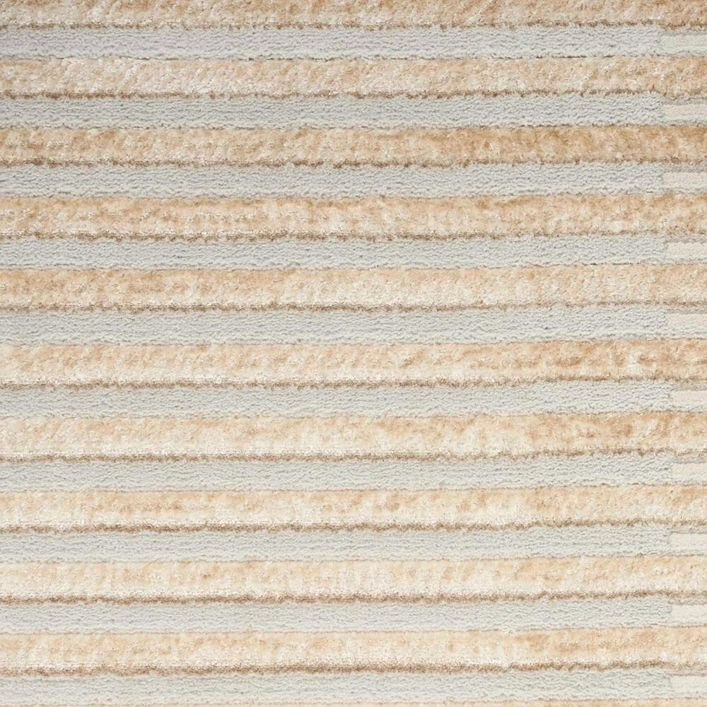 Nourison Brushstrokes 2&#39;2&quot; x 7&#39;6&quot; Beige and Silver Runner, , large