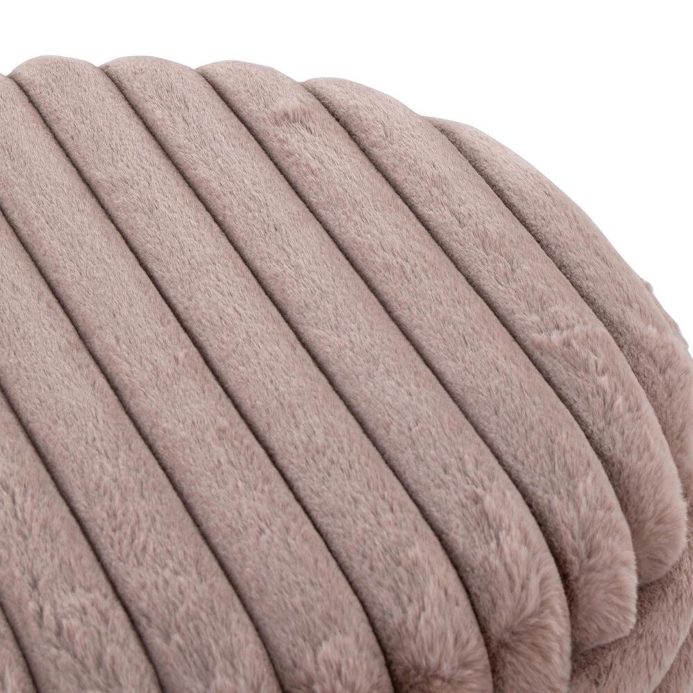 Lumisource Tray Plush 2-Piece Storage Ottoman Set in Light Brown, , large