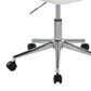 LumiSource Margarite Swivel Task Chair with White Faux Leather Cushion in Chrome, , large