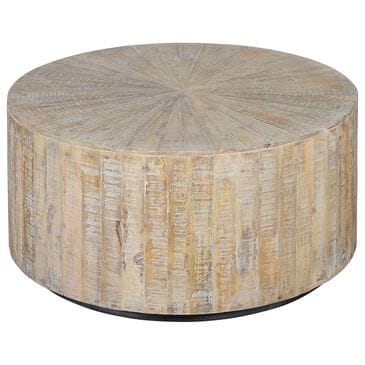 Crestview Collection Bengal Manor Round Cocktail Table in Whitewash, , large