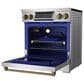 Thor Kitchen Gordon Ramsay 4.8 Cu. Ft. Professional Induction Range with Bronze Handle Kit in Stainless Steel, , large
