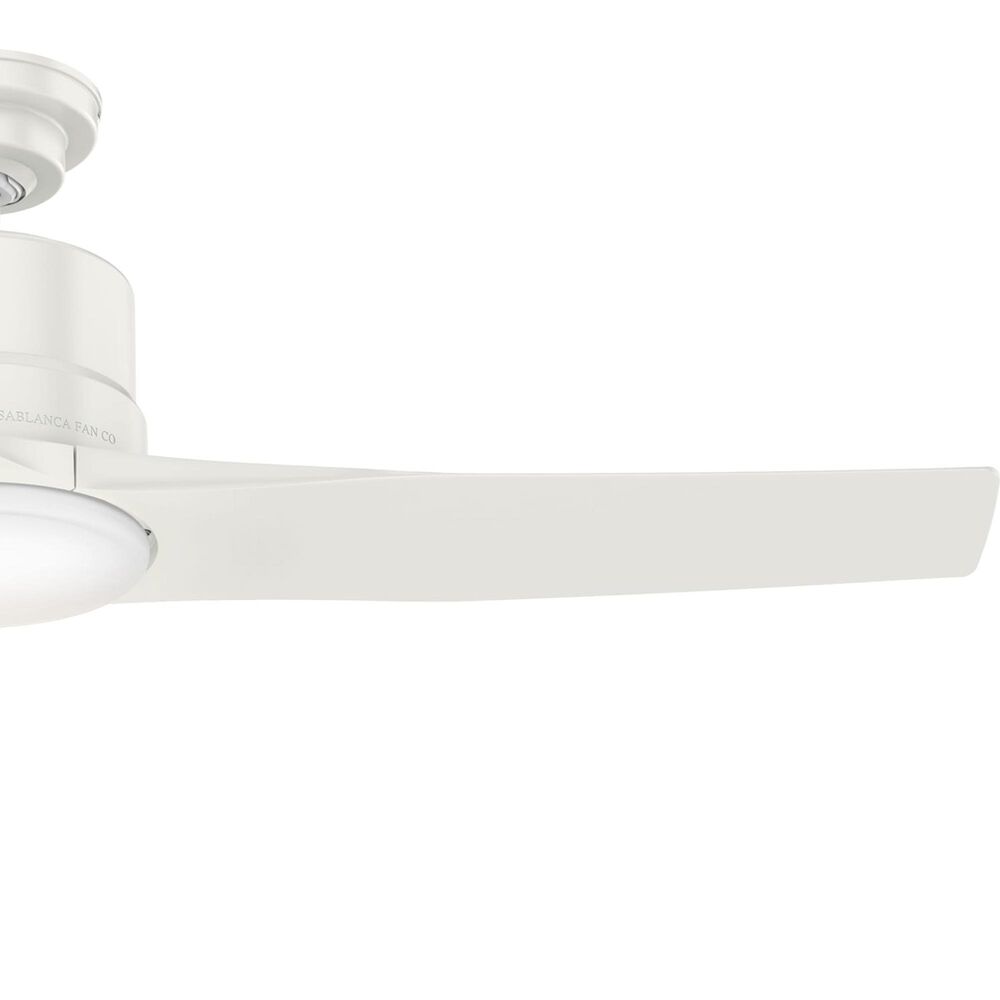 Hunter Piston 52&quot; Outdoor Ceiling Fan with LED Light in Fresh White, , large