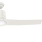 Hunter Piston 52" Outdoor Ceiling Fan with LED Light in Fresh White, , large