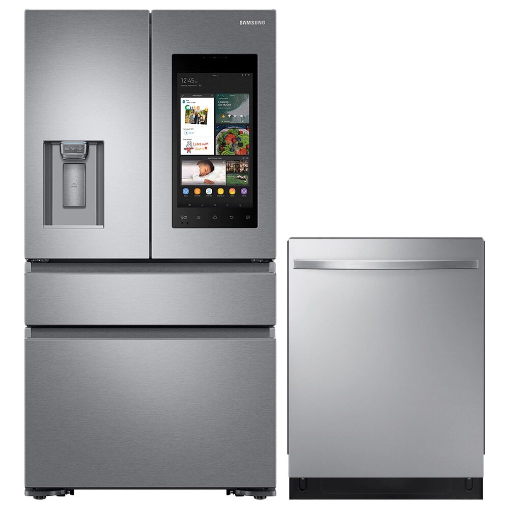 Samsung 2-Piece Kitchen Package with 36" French Door Refrigerator and Top Control Dishwasher in Stainless Steel, , large