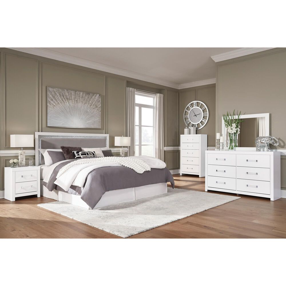 Ashley Maeling 2 Drawer Nightstand in White, , large