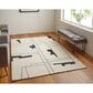 Feizy Maguire 8902F 9" x 12" Ivory and Black Area Rug, , large