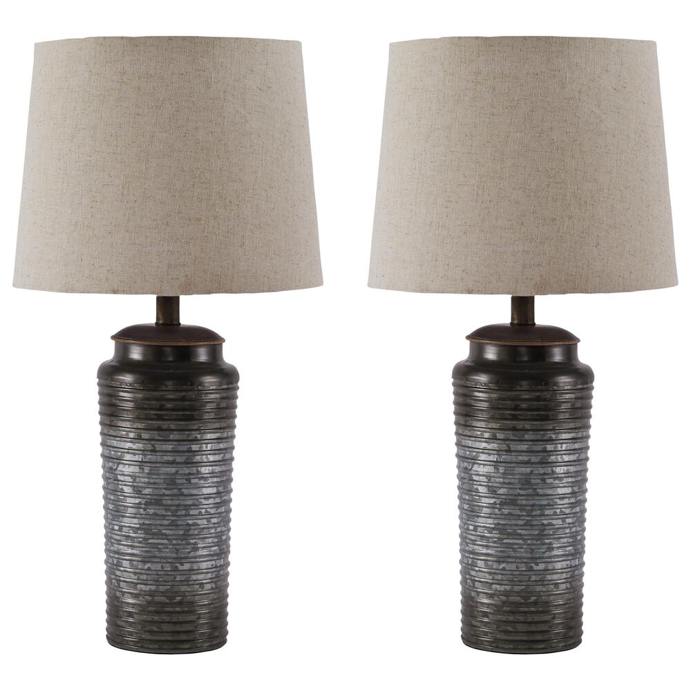Signature Design by Ashley Norbert Table Lamp in Gray - Set of 2, , large